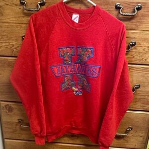 Red KU Jayhawks  Sweatshirt